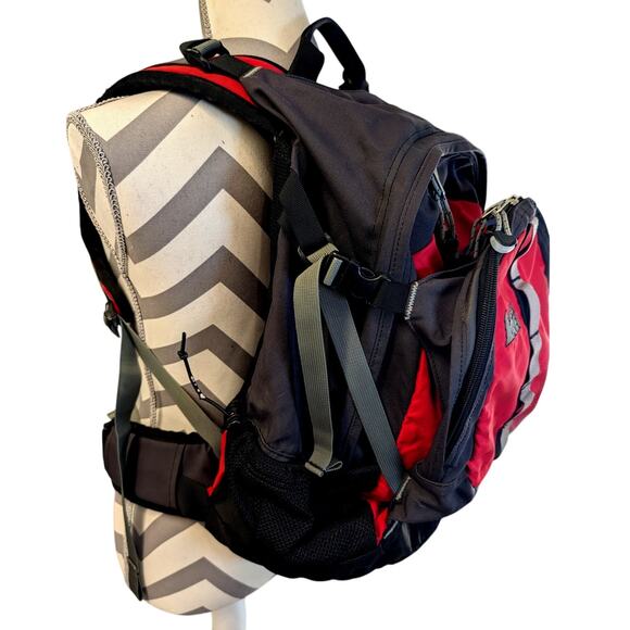 REI Whitney Backpack Hiking Day Bag Red Black Adjustable Waist - Picture 3 of 12